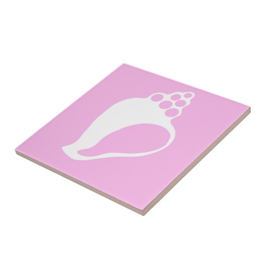Roze Shell Tegeltje (Zijkant)