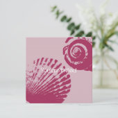 Roze Shells Baby shower Kaart (Staand voorkant)