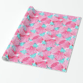 Roze Shells van Girly Patroon Cadeaupapier (Uitgerold)