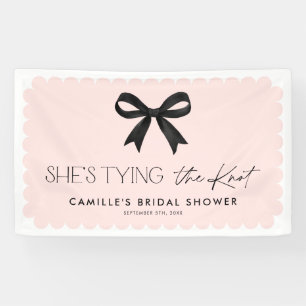 Roze She's Tying The Knot Boog Achtergrond Spandoek