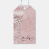 Roze Shimmer Crystal Glam Designer Style Cadeaulabel (Achterkant)