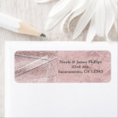 Roze Shimmer Crystal Glam Party Invitation Etiket (Insitu)