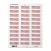 Roze Shimmer Crystal Glam Party Invitation Etiket (Full Sheet)