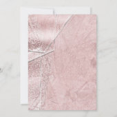 Roze Shimmer Crystal Glam Party uitnodigingen (Achterkant)