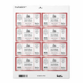 Roze Shimmer Effect Serum Etiket (Full Sheet)