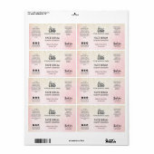 Roze Shimmer Face Serum Etiket (Full Sheet)