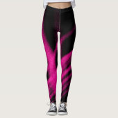 Roze Shimmer Gedrukte Dames Leggings (Voorkant)