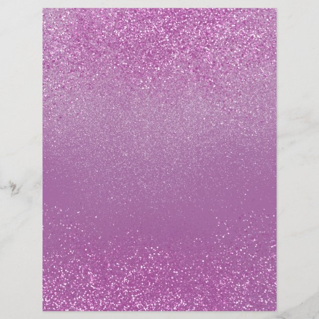 Roze Shimmer Glitter Dust Scrapbook Paper (Voorkant)