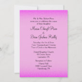 Roze Shimmer Wedding Invitation 5"x 7" Kaart (Voorkant)