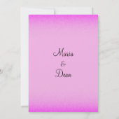 Roze Shimmer Wedding Invitation 5"x 7" Kaart (Achterkant)