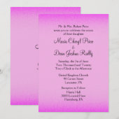 Roze Shimmer Wedding Invitation 5"x 7" Kaart (Voorkant / Achterkant)
