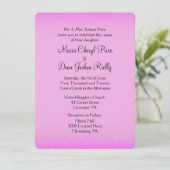 Roze Shimmer Wedding Invitations Kaart (Staand voorkant)