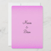 Roze Shimmer Wedding Invitations Kaart (Achterkant)