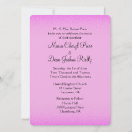 Roze Shimmer Wedding Invitations Kaart