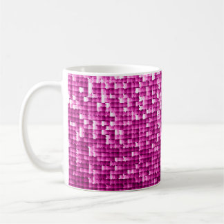 Roze shimmer, zilver, zwarte pailletten koffiemok