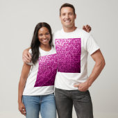 Roze shimmer, zilver, zwarte pailletten t-shirt (Unisex)