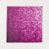 Roze shimmer, zilver, zwarte pailletten wandkleed (Voorkant (horizontaal))