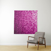 Roze shimmer, zilver, zwarte pailletten wandkleed (In Situ (horizontaal))