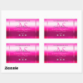 Roze Shimmery Product Labels Diamonds en Initialen (Vel)