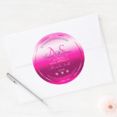 Roze Shimmery Product Labels Diamonds en Initialen (Envelop)