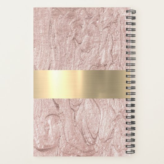Roze Shimmery Weekly Planner Afspraak (Achterkant)