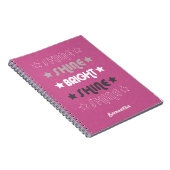 Roze Shine. Shine. Helderheid. Shine. Shine. Notitieboek (Rechterzijde)
