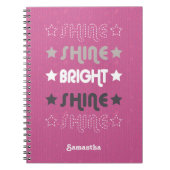 Roze Shine. Shine. Helderheid. Shine. Shine. Notitieboek (Voorkant)