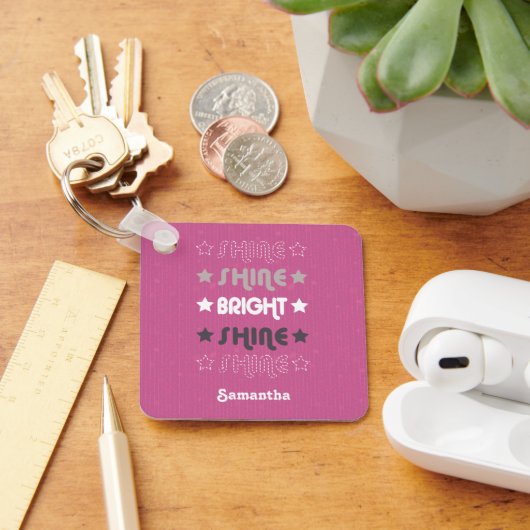 Roze Shine. Shine. Helderheid. Shine. Shine. Sleutelhanger (Bureau)