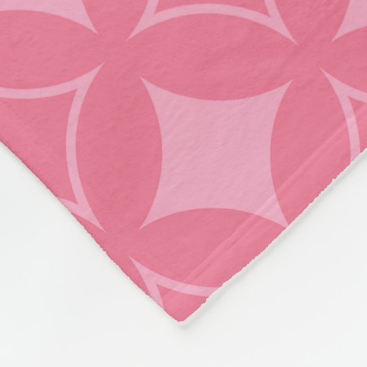 Roze shippo-patroon fleece deken (Hoek)