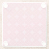 Roze shippo-patroon glazen onderzetter (Achterkant)