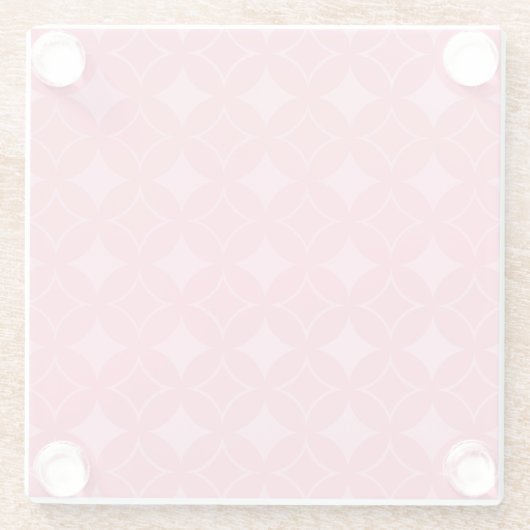 Roze shippo-patroon glazen onderzetter (Achterkant)