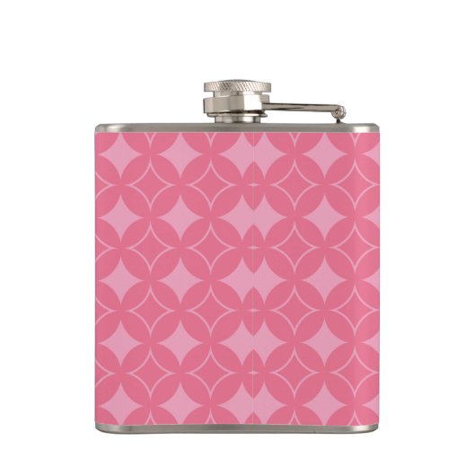 Roze shippo-patroon heupfles (Achterkant)