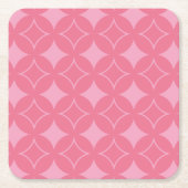 Roze shippo-patroon kartonnen onderzetters (Voorkant)