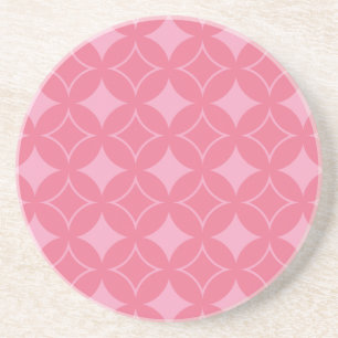 Roze shippo-patroon zandsteen onderzetter