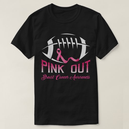 Roze Shirt borstkanker Football voor mannen (Design voorkant)