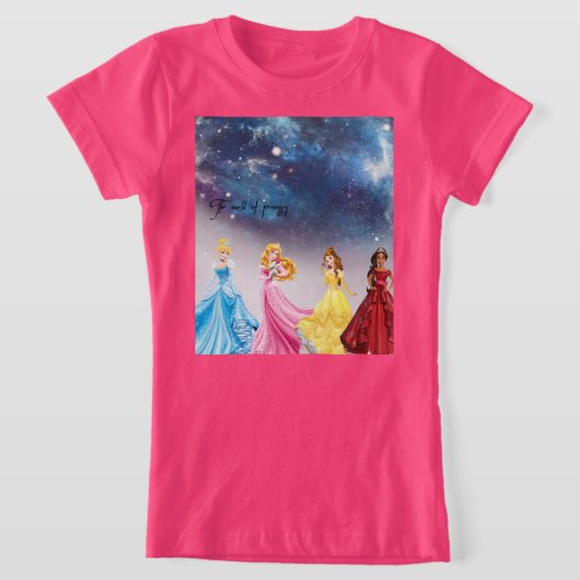 Roze shirt met mooie prinsessen  (Laagn)