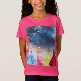 Roze shirt met mooie prinsessen 