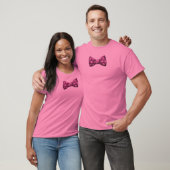 Roze Shirt met Paars Bow Stropdas met roze polaire (Unisex)