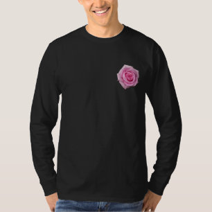 Roze Shirten Novelty Bouteniere Roos T-shirt