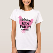 Roze shirten van een partij met  logo kip t-shirt (Voorkant)