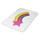 Roze Shooting Star Rainbow  Badmat (Gekanteld)