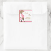 Roze Shopper Baby shower Stickers (Tas)