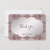 Roze Sier Dank Je Kaart (Voorkant)