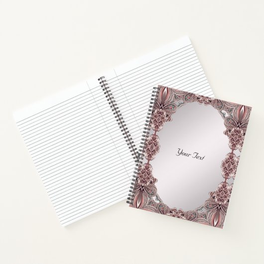 Roze Sier Notebook Notitieboek (Binnen)