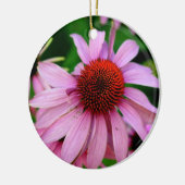 roze sierbloem keramisch ornament (Links)