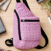 Roze Sierdamast Patroon Accessoiretasje
