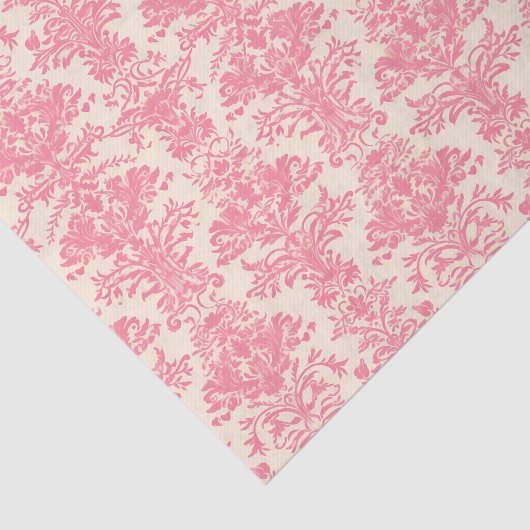 Roze sierdamast patroon tissuepapier (Detail)