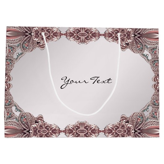 Roze Siergeschenkzak Groot Cadeauzakje (Achterkant)