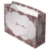 Roze Siergeschenkzak Groot Cadeauzakje (Achterkant Gekanteld)