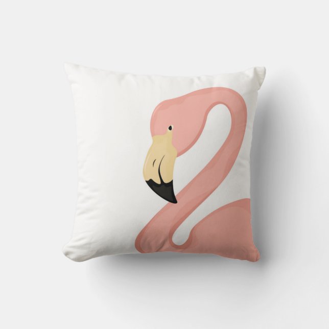 Roze Sierkussen Flamingo (Voorkant)